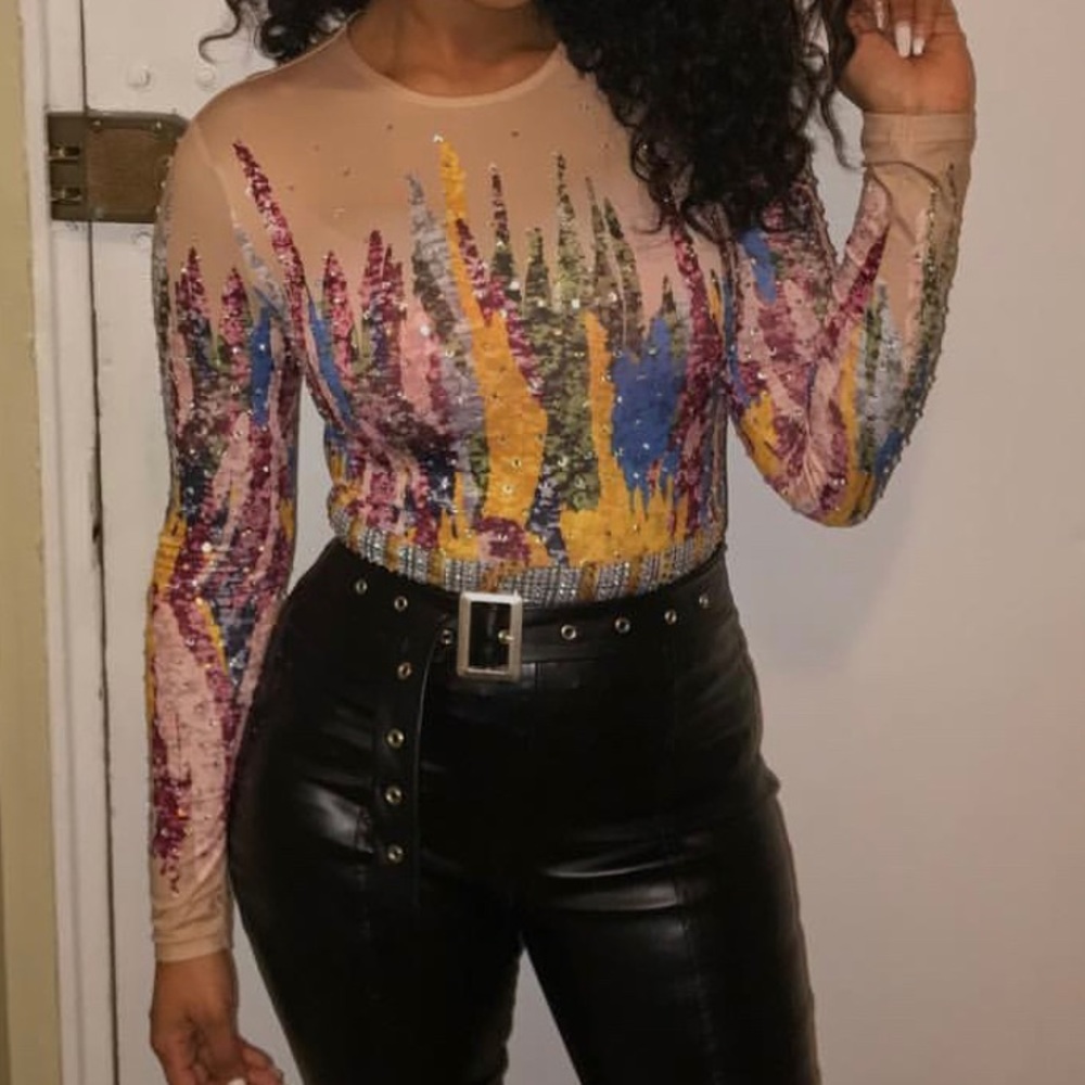 Rhinestone bodysuit